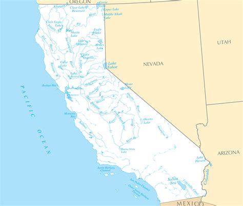 Southern California Rivers Map - Printable Maps