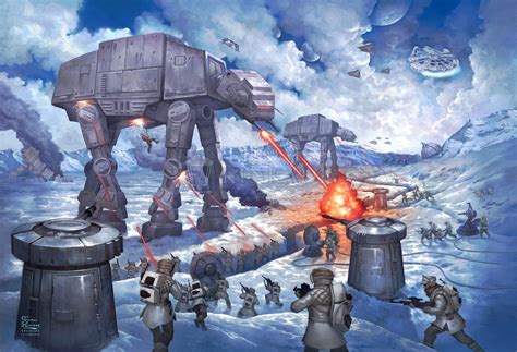 The Battle of Hoth by Thomas Kinkade Studios | Star Wars Art – Disney Art On Main Street