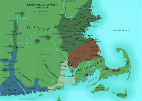 Map of New England from "King Philip's War: The Most Important American War You've Never Heard ...