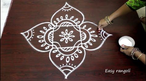 Rangoli designs for diwali with 3x3 straight dots- deepavali muggulu- kolam designs for diwali