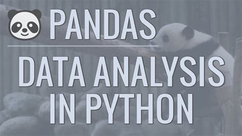 Python Pandas Tutorial (Part 1): Getting Started with Data Analysis ...