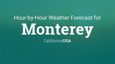 Hourly forecast for Monterey, California, USA