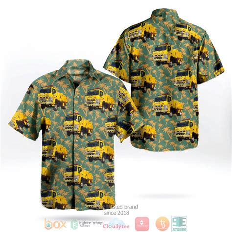 Queensland Rural Fire Service Fire Truck Hawaiian Shirt - HomeFavo