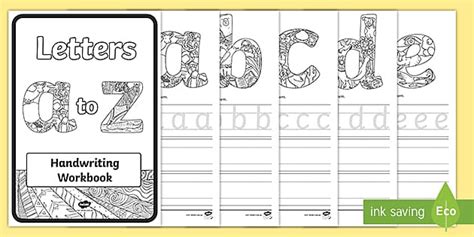 A to Z Handwriting the Alphabet | Third Booklet | EYLF-F-2