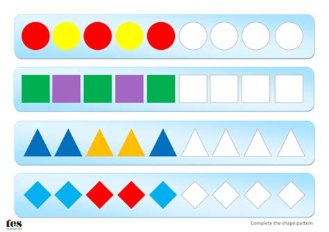 Complete Simple Shape Patterns - TEACCH Activity by tesAutism - Teaching Resources - Tes