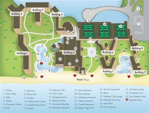 Map Layout Now Jade Riviera Cancun | Mapa de cancún, Vacaciones en ...