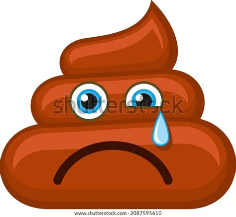 Crying Poop Emoji Sadness Symbol Depressed Stock Vector (Royalty Free) 2087595610 | Shutterstock