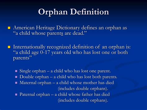 Definition of orphan - highlasem