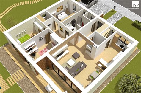 House plan - bungalow DJS O120 | DJS Architecture