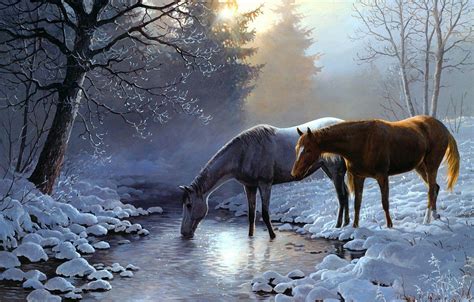 Horses in Snow Wallpapers - Top Free Horses in Snow Backgrounds ...