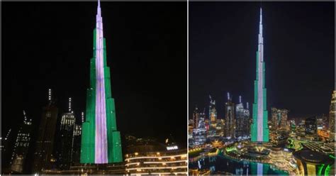 Burj Khalifa Lit Up In Honour Of Nigeria's 60th Independence Day