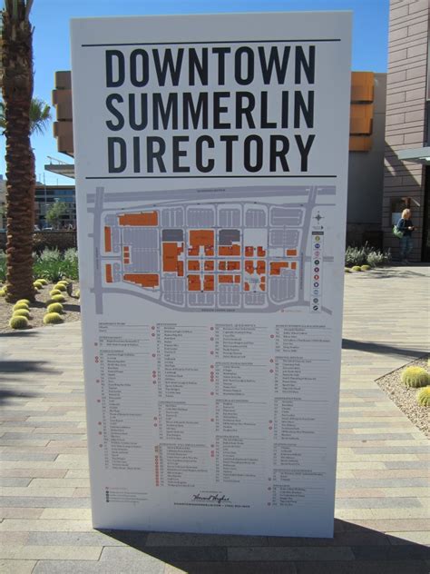 Downtown Summerlin Map Las Vegas