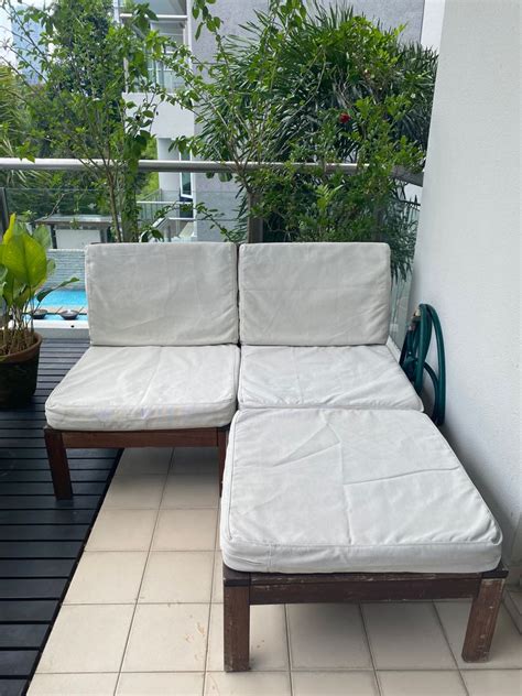 IKEA APPLARO Balcony Furniture / Outdoor Sofa / Seat Set & Coffee Table ...