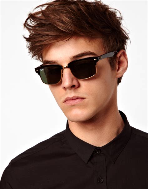 Ray-ban Clubmaster Sunglasses in Black for Men | Lyst