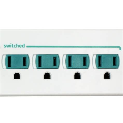 Simply Conserve 3-ft Advanced Energy Saving Surge Protector 7-Outlet 1440 Joules 120-Watt 1875Va ...