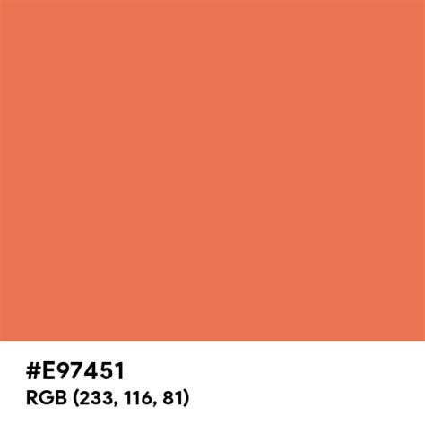 Burnt Sienna (M&P) color hex code is #E97451