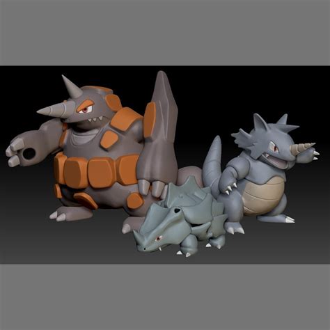 STL file Pokemon Rhyhorn Rhydon Rhyperior・3D printer model to download・Cults