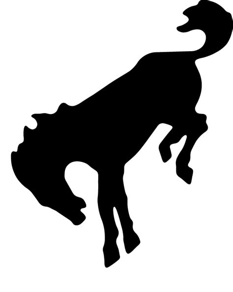 Bucking Mustang Silhouette Bronco Clip art - mustang png download - 600 ...