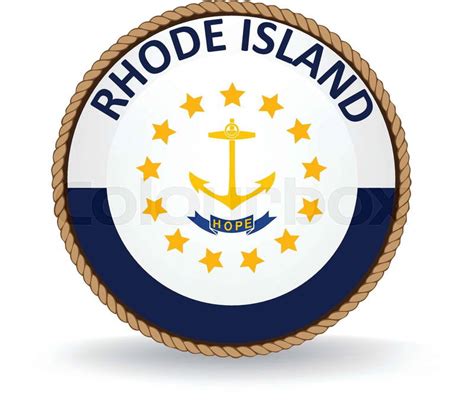 Flag seal of the state of Rhode Island. | Stock Vector | Colourbox