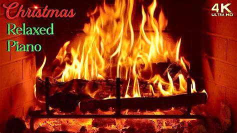 🔥🎄 Relaxed Christmas Piano Music Fireplace 🔥🎄 Christmas Fireplace ...