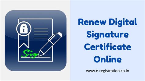 Digital Signature Certificate : How to Renew Online? - E-registration.co.in