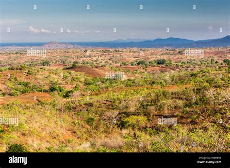 Malawi Landscape, Savannah with mountain in the Background, South-East ...