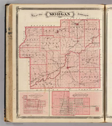 Map of Morgan County (with) Mooresville, Martinsville. - David Rumsey Historical Map Collection