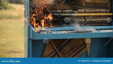 Rock Concert, Jazz, Fireplace, Destruction. Stock Photo - Image of ...