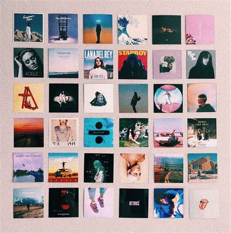 50 Album Cover Collage Kit [Digital File] in 2021 | Indie room decor, Wall collage, Cute bedroom ...