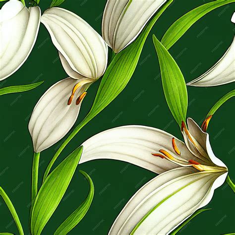 Premium AI Image | A wallpaper with a white lily on it