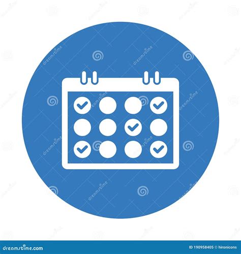 Calendar, Schedule Icon / Blue Color Stock Vector - Illustration of ...