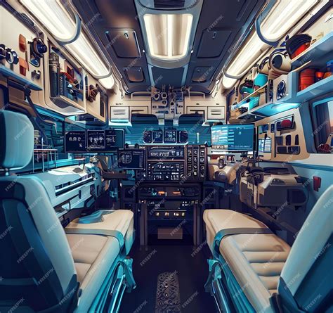 Premium AI Image | Design Interior View of an Ambulance