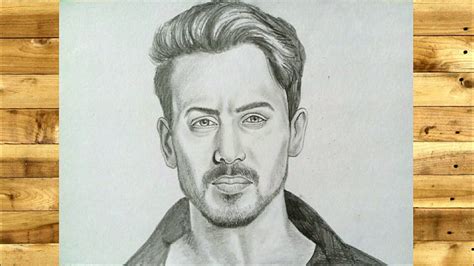 TIGER SHROFF DRAWING WITH PENCIL SHADE||PORTRAIT PAINTING - YouTube