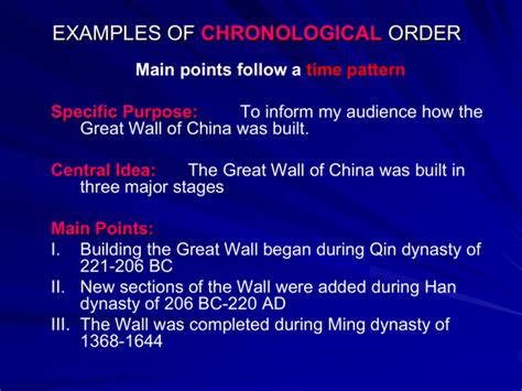 5 Examples Of Chronological Order - Riset