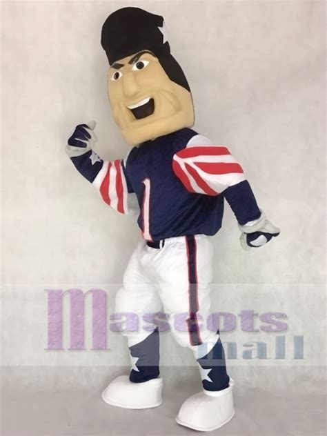 Cartoon Navy Blue England Patriots Adult Mascot Costume People