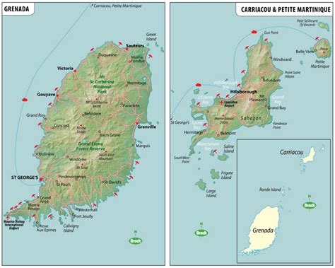 Grenada Maps | Printable Maps of Grenada for Download