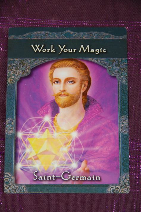 and of course..... St. Germain of the Violet Flame from Doreen Virtue's Ascended Masters Deck ...