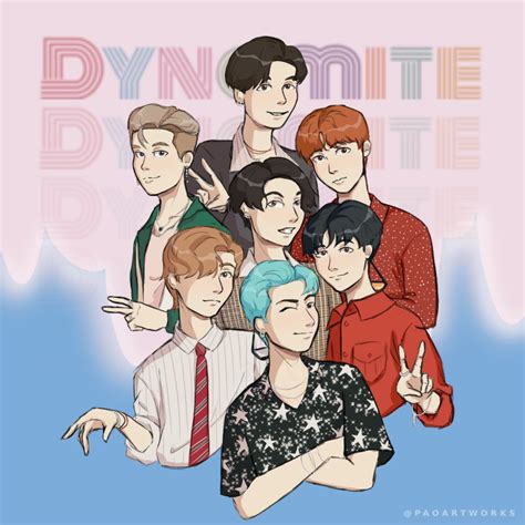 BTS DYNAMITE paoartworks - Illustrations ART street