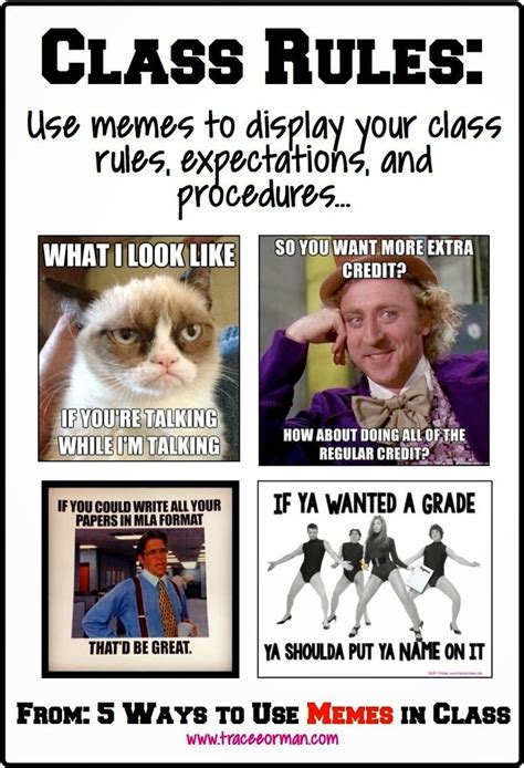 Five Ways to Use Memes to Connect With Students | Classroom memes, Teacher humor, Classroom rules