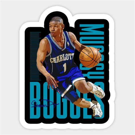 Muggsy Bogues - Muggsy Bogues Charlotte Hornets - Sticker | TeePublic