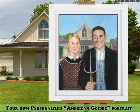 American Gothic Painting Personalized with your portraits