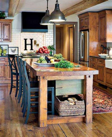 32 Simple Rustic Homemade Kitchen Islands - DIY Craft Projects