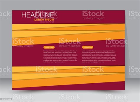 Flyer Brochure Billboard Template Landscape Stock Illustration - Download Image Now - A4 Paper ...