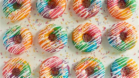 Baked Rainbow Doughnuts Recipe