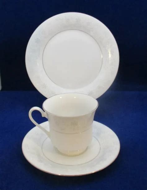 CROWN MING FINE China Queens Lace Pattern Trio Cup Saucer Side Plate Jian Shiang £5.50 - PicClick UK