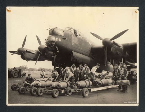 Lancaster and its bomb load · IBCC Digital Archive