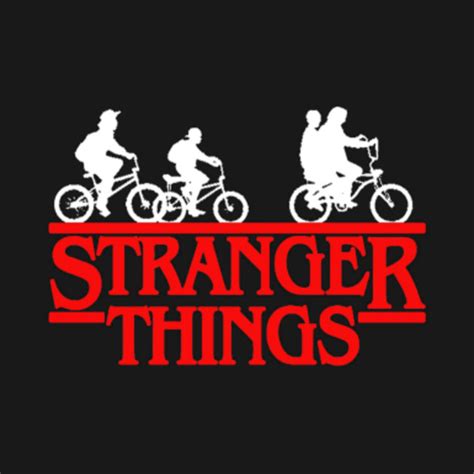 Stranger Things logo with silhouette - Stranger Things - Kids T-Shirt | TeePublic