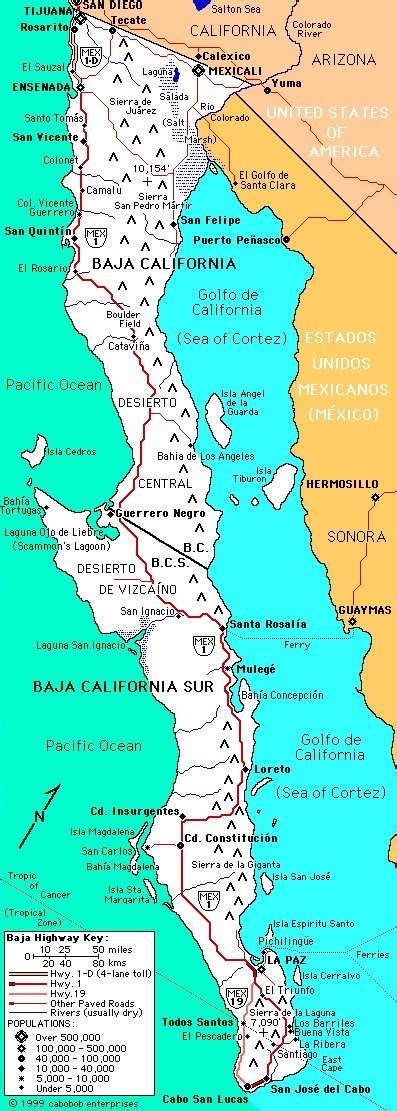Baja California Map