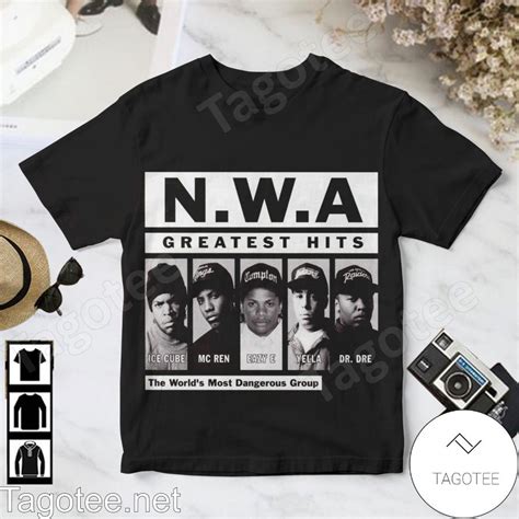 N.w.a Greatest Hits Album Cover Black Shirt - Tagotee