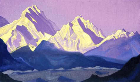 Himalayas. Sunset. - Nicholas Roerich - WikiArt.org